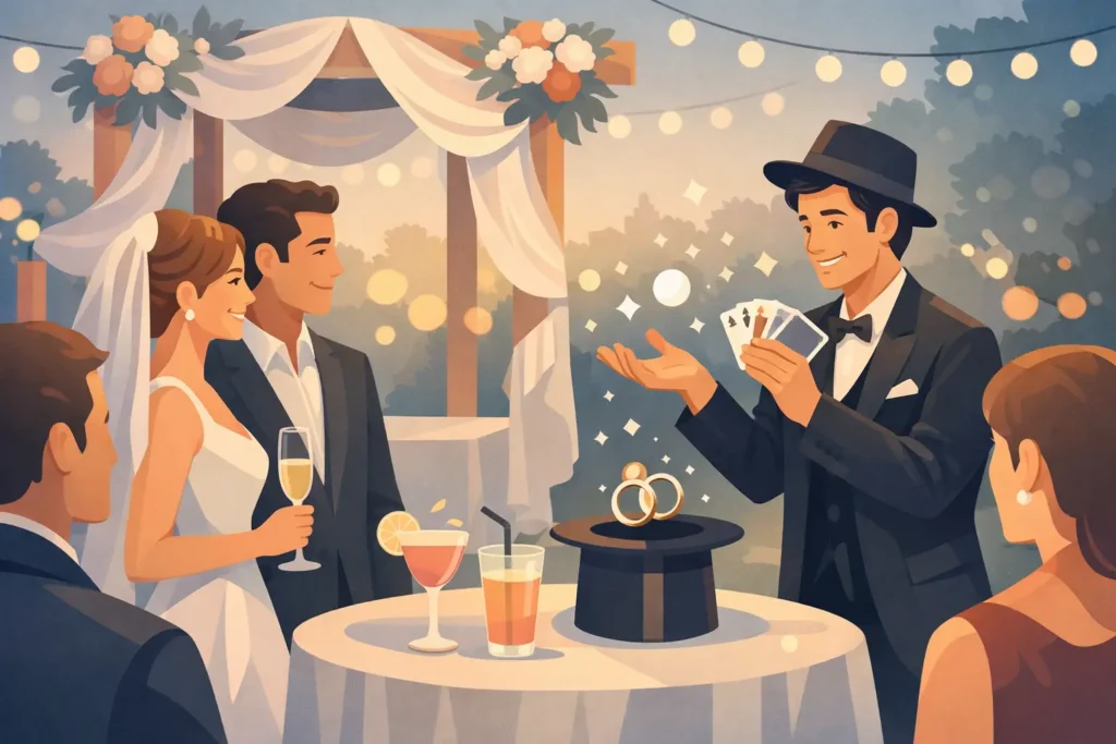 Why Hire a Magician for Wedding Reception Drinks