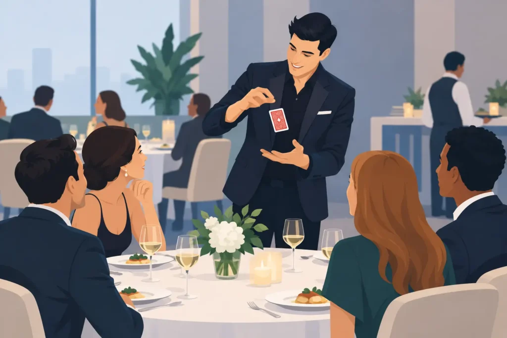 Can Magicians Perform Between Courses at Events?