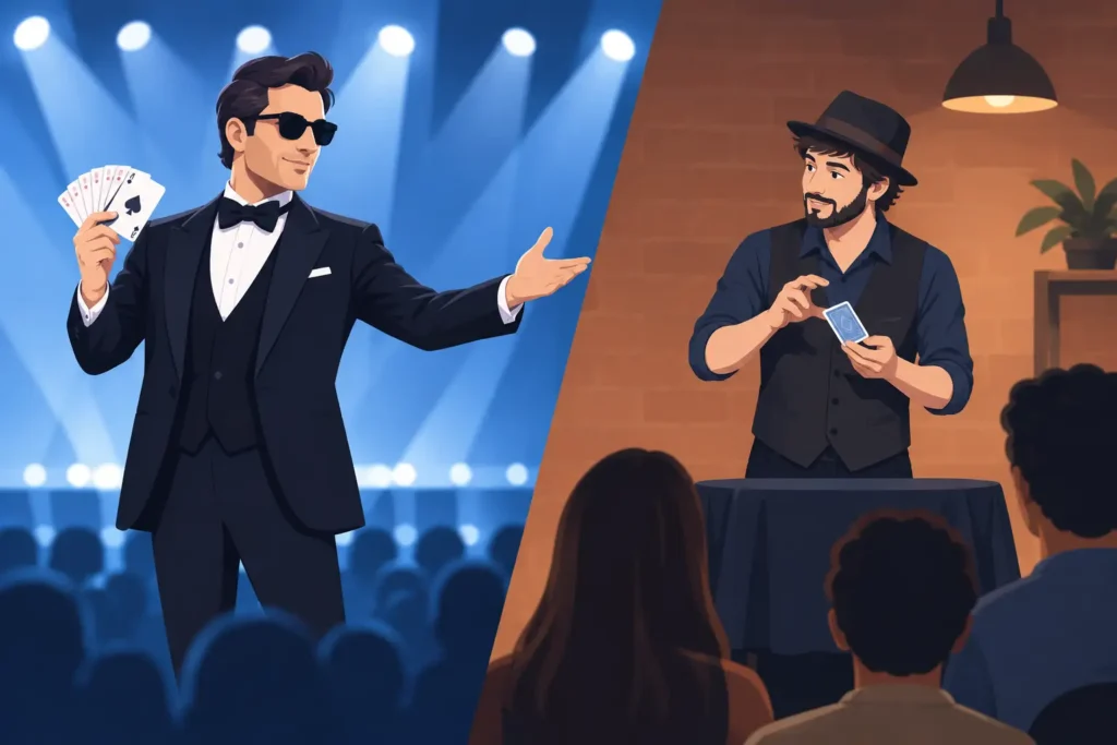 Celebrity Magician Versus Local Performer